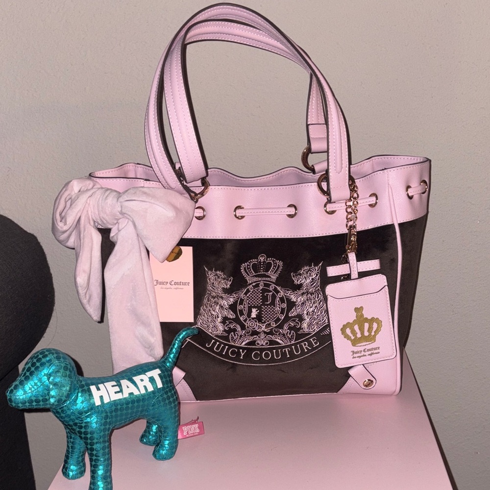 SUPER RARE Juicy Couture Daydreamer Bag Tote Brown & Pink
